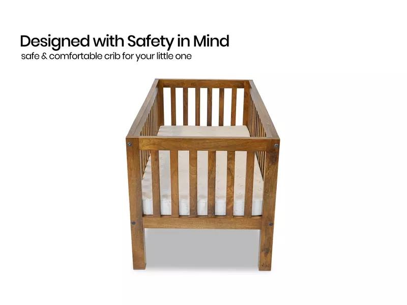 Clara Baby Crib (Cot) with Mattress (46 X 22 X 3)